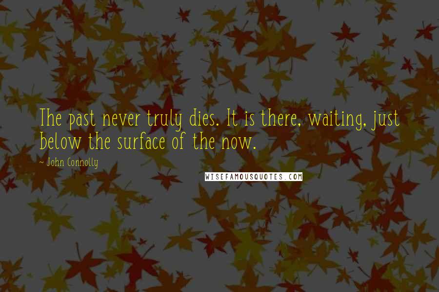 John Connolly Quotes: The past never truly dies. It is there, waiting, just below the surface of the now.