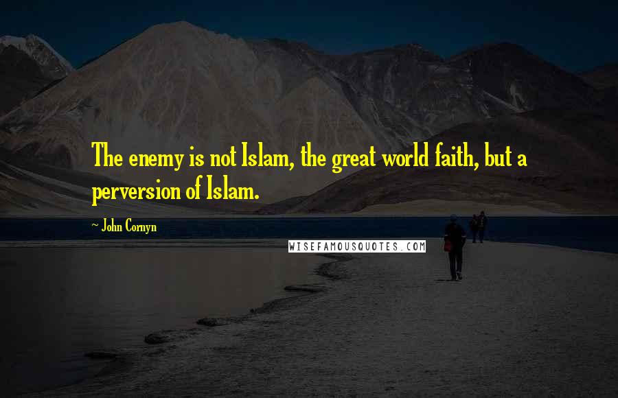 John Cornyn Quotes: The enemy is not Islam, the great world faith, but a perversion of Islam.