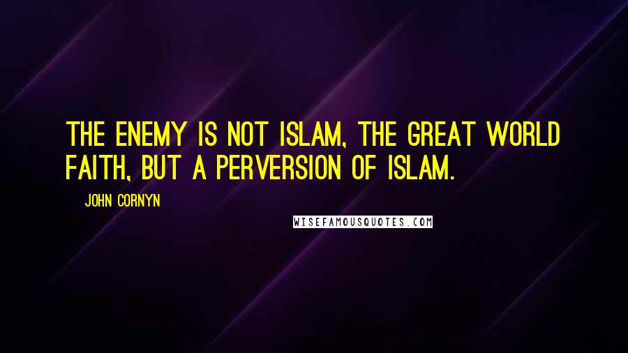 John Cornyn Quotes: The enemy is not Islam, the great world faith, but a perversion of Islam.