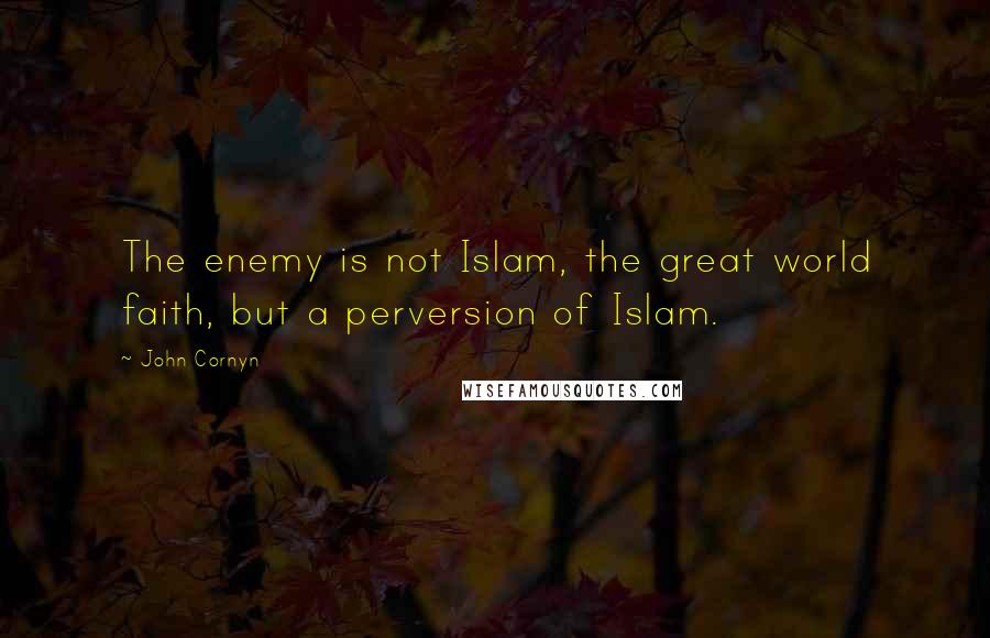 John Cornyn Quotes: The enemy is not Islam, the great world faith, but a perversion of Islam.