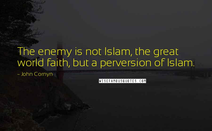 John Cornyn Quotes: The enemy is not Islam, the great world faith, but a perversion of Islam.