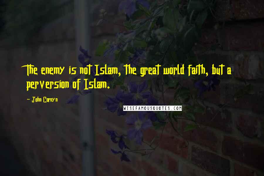 John Cornyn Quotes: The enemy is not Islam, the great world faith, but a perversion of Islam.