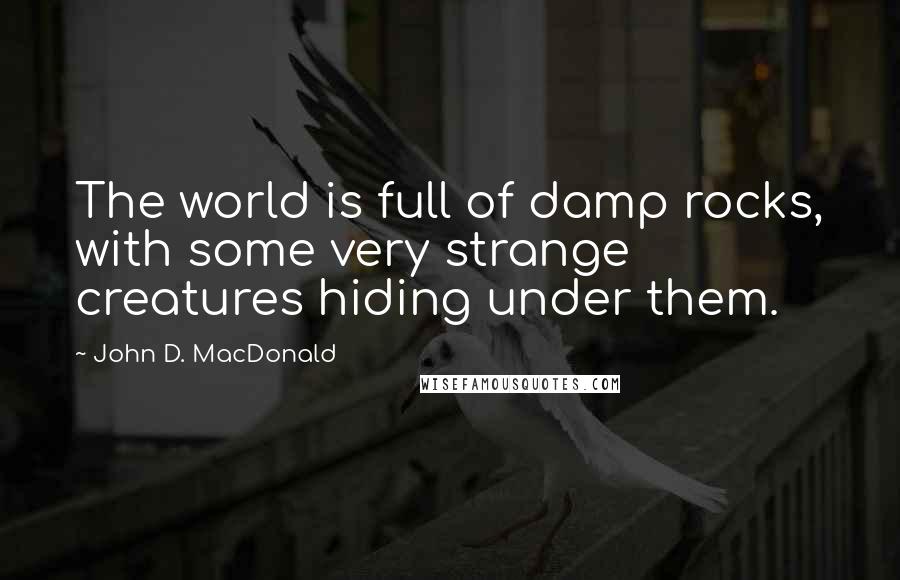 John D. MacDonald Quotes: The world is full of damp rocks, with some very strange creatures hiding under them.