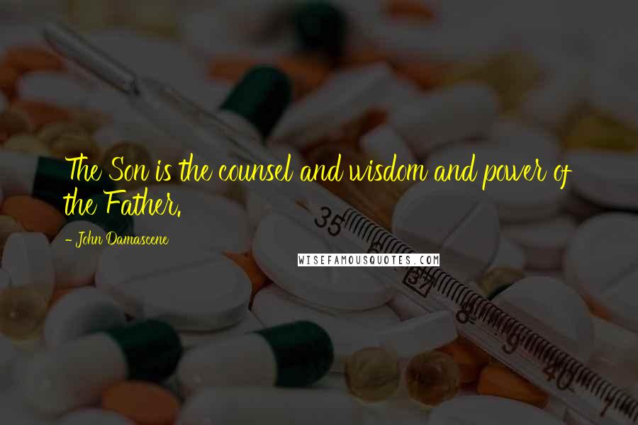 John Damascene Quotes: The Son is the counsel and wisdom and power of the Father.