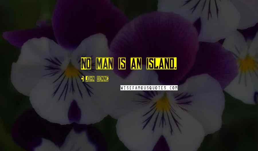 John Donne Quotes: No man is an island.