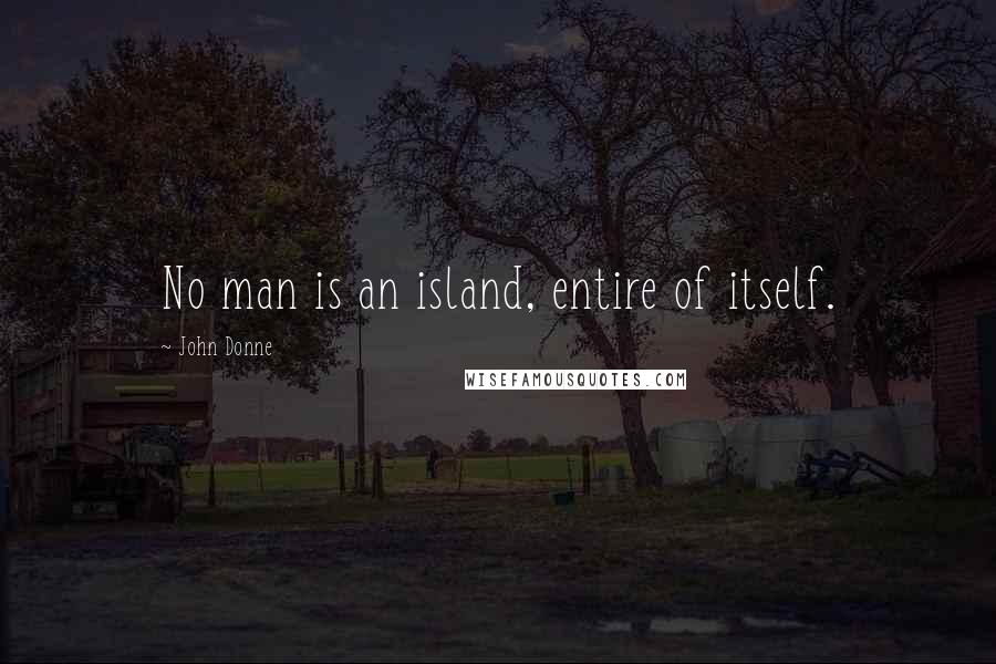 John Donne Quotes: No man is an island, entire of itself.