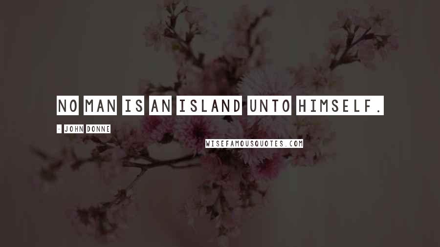 John Donne Quotes: No man is an island unto himself.