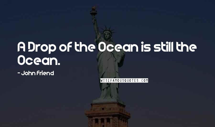 John Friend Quotes: A Drop of the Ocean is still the Ocean.