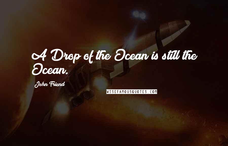 John Friend Quotes: A Drop of the Ocean is still the Ocean.