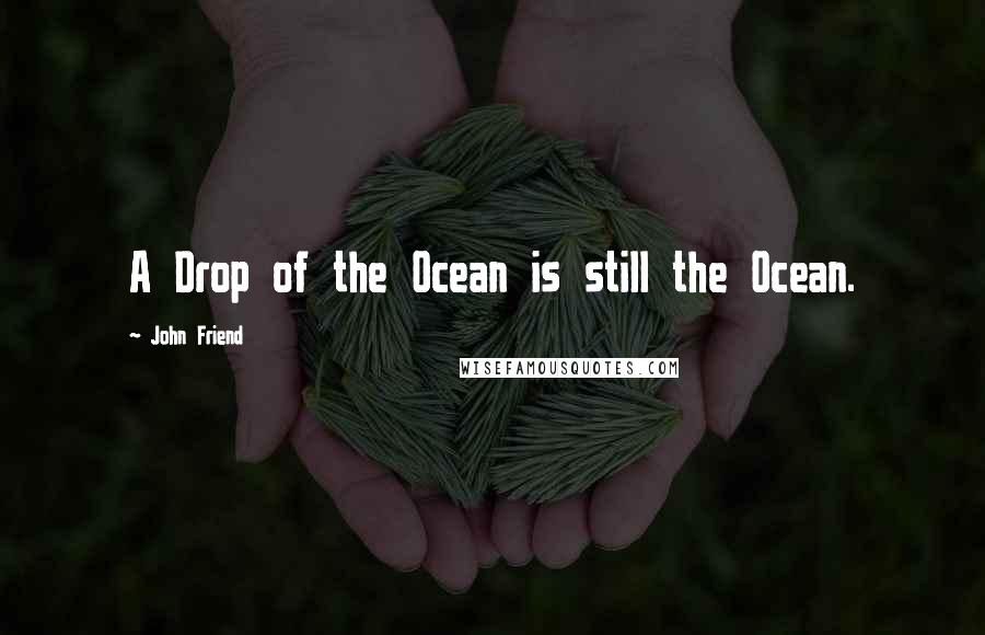 John Friend Quotes: A Drop of the Ocean is still the Ocean.