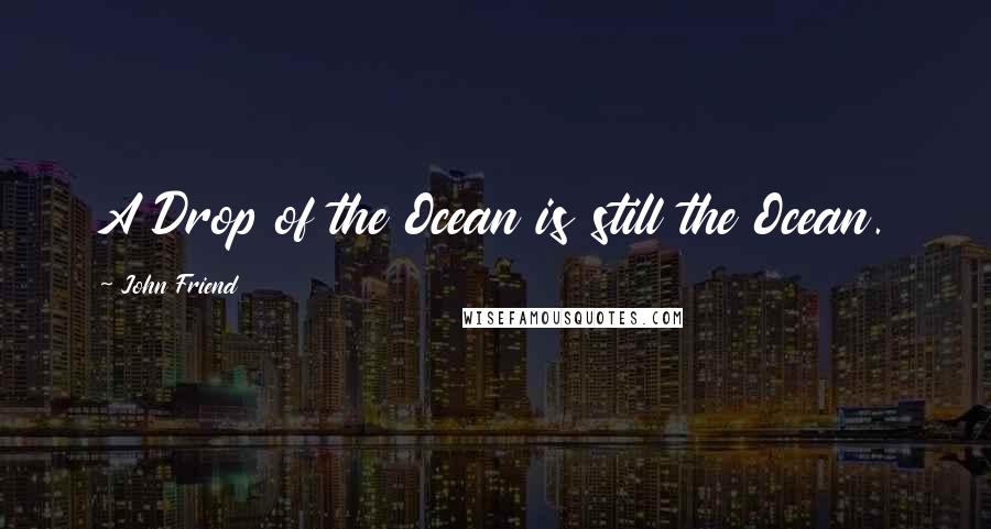 John Friend Quotes: A Drop of the Ocean is still the Ocean.