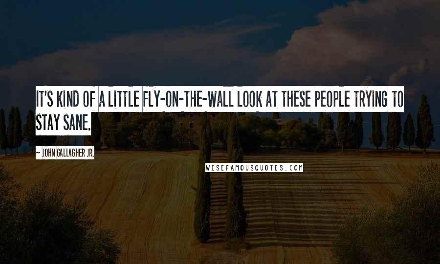 John Gallagher Jr. Quotes: It's kind of a little fly-on-the-wall look at these people trying to stay sane.