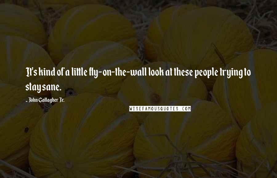 John Gallagher Jr. Quotes: It's kind of a little fly-on-the-wall look at these people trying to stay sane.