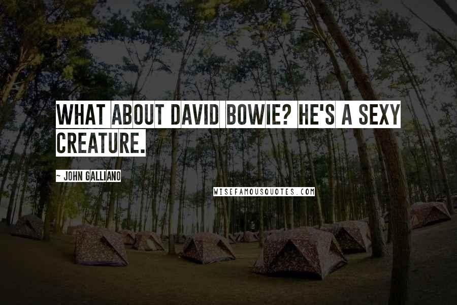 John Galliano Quotes: What about David Bowie? He's a sexy creature.