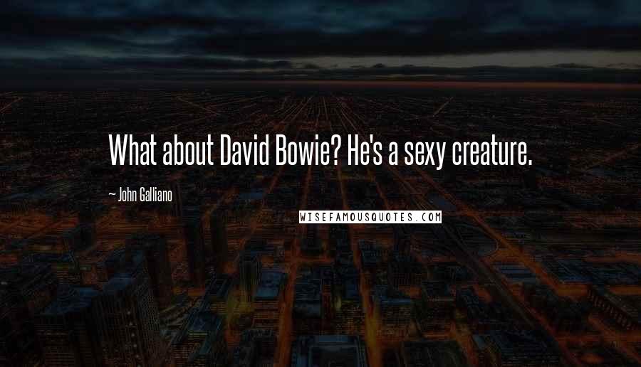 John Galliano Quotes: What about David Bowie? He's a sexy creature.