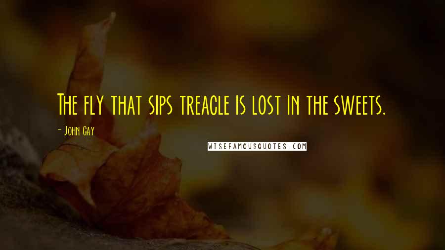 John Gay Quotes: The fly that sips treacle is lost in the sweets.