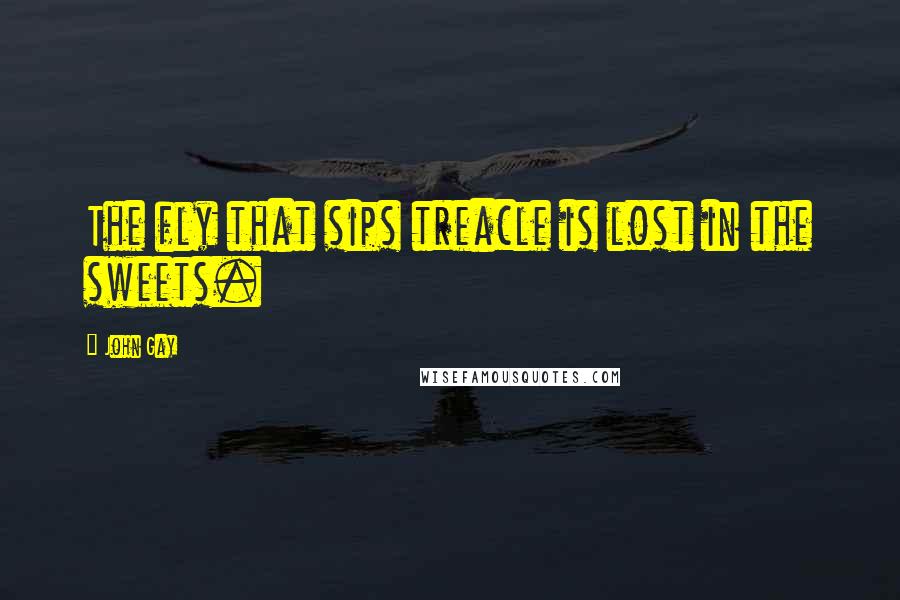 John Gay Quotes: The fly that sips treacle is lost in the sweets.