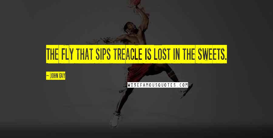 John Gay Quotes: The fly that sips treacle is lost in the sweets.