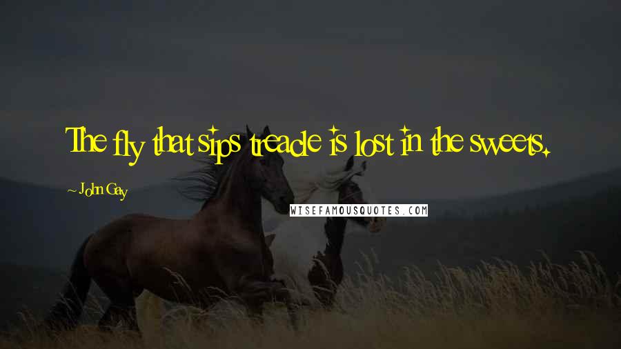 John Gay Quotes: The fly that sips treacle is lost in the sweets.