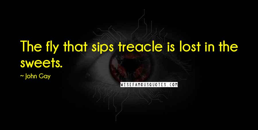John Gay Quotes: The fly that sips treacle is lost in the sweets.