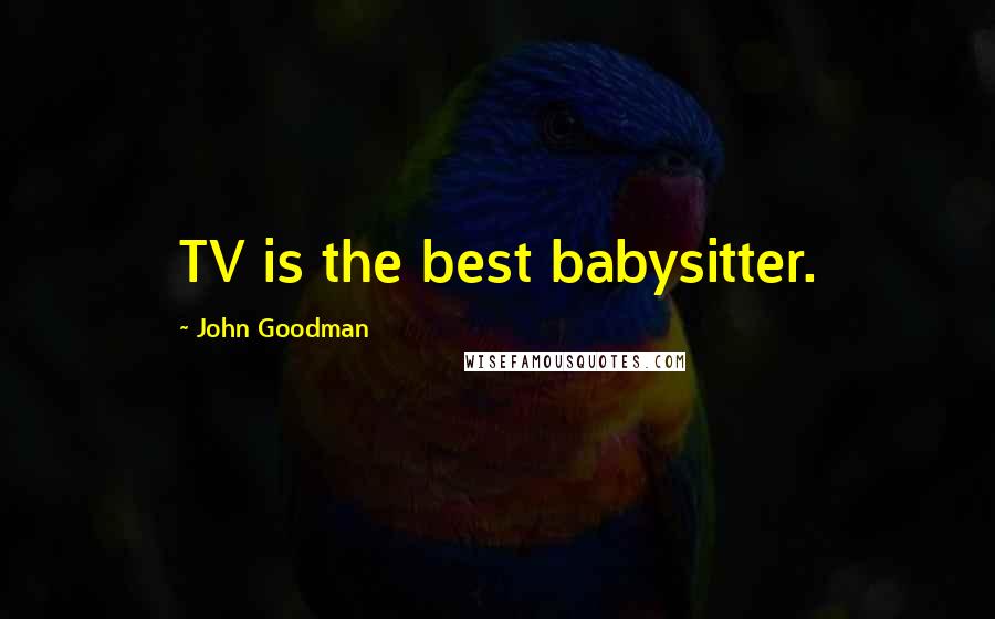 John Goodman Quotes: TV is the best babysitter.