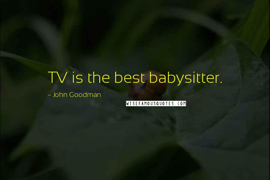 John Goodman Quotes: TV is the best babysitter.