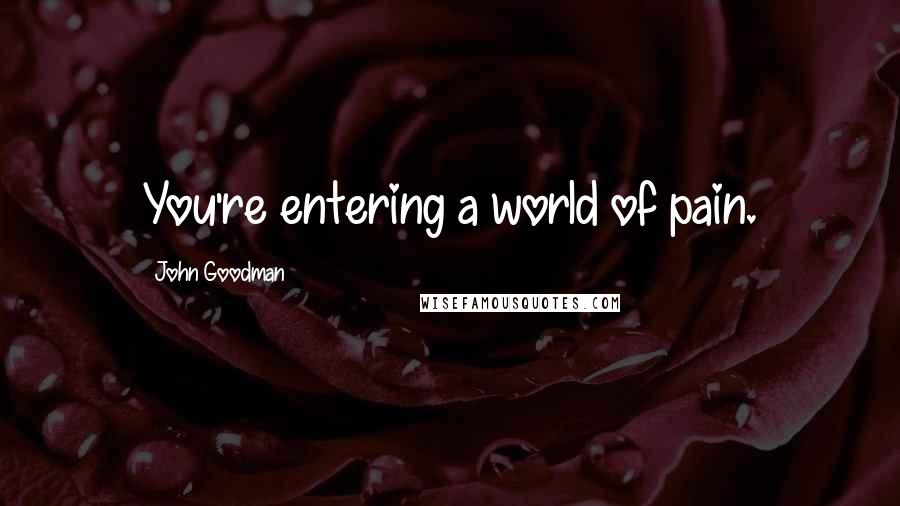 John Goodman Quotes: You're entering a world of pain.