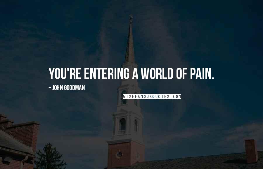 John Goodman Quotes: You're entering a world of pain.