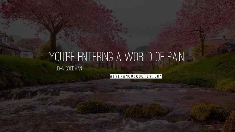 John Goodman Quotes: You're entering a world of pain.