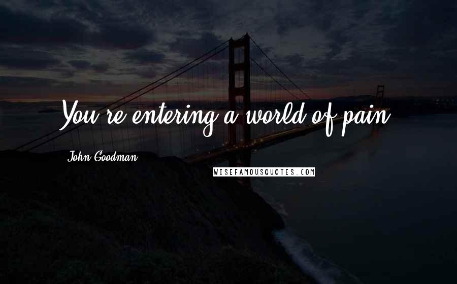 John Goodman Quotes: You're entering a world of pain.