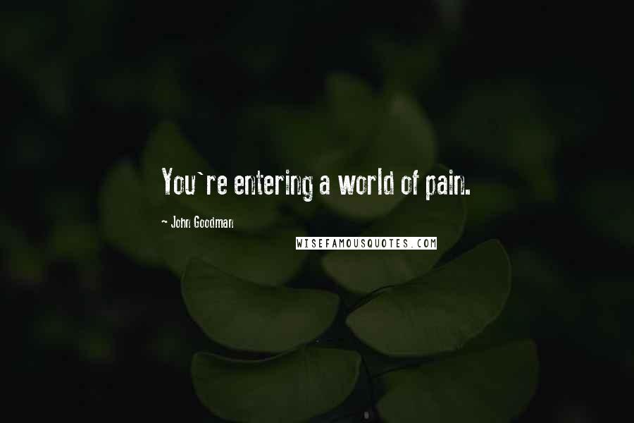 John Goodman Quotes: You're entering a world of pain.