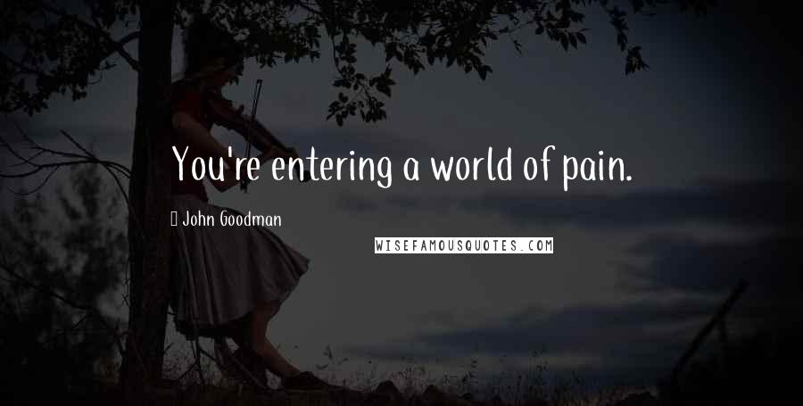 John Goodman Quotes: You're entering a world of pain.