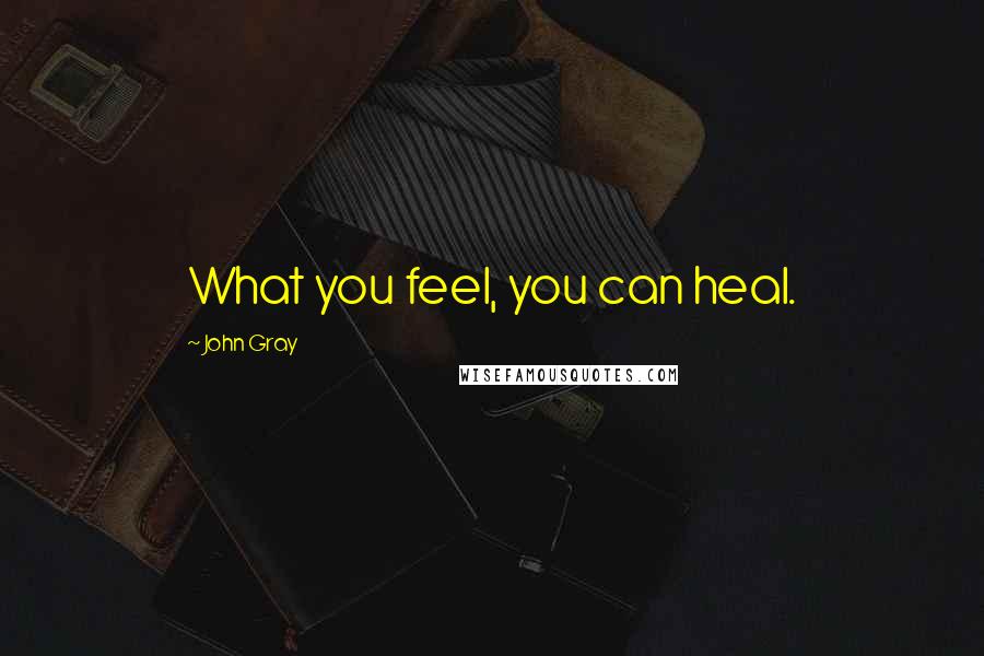 John Gray Quotes: What you feel, you can heal.