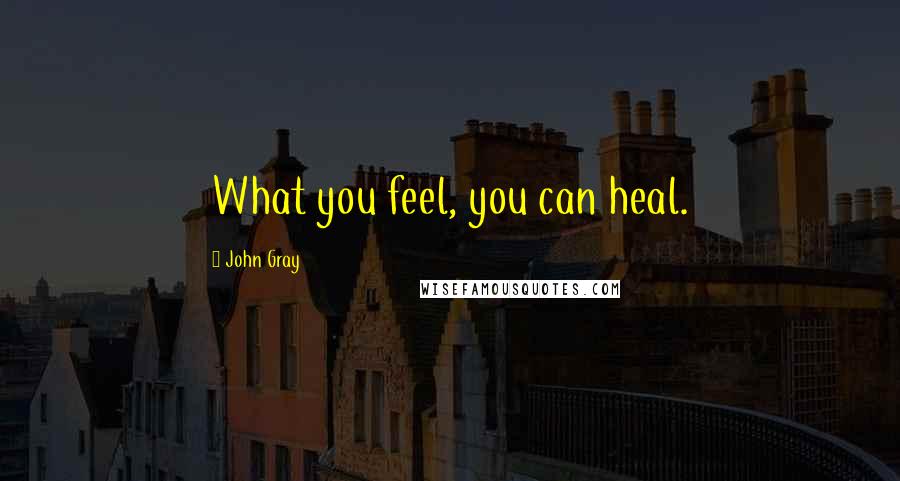 John Gray Quotes: What you feel, you can heal.