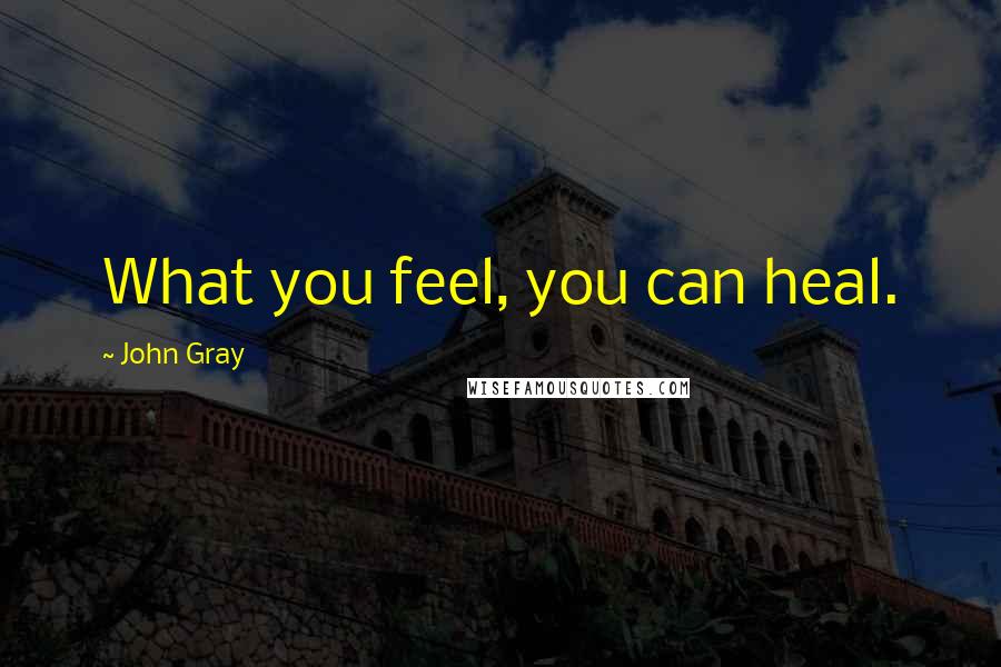 John Gray Quotes: What you feel, you can heal.