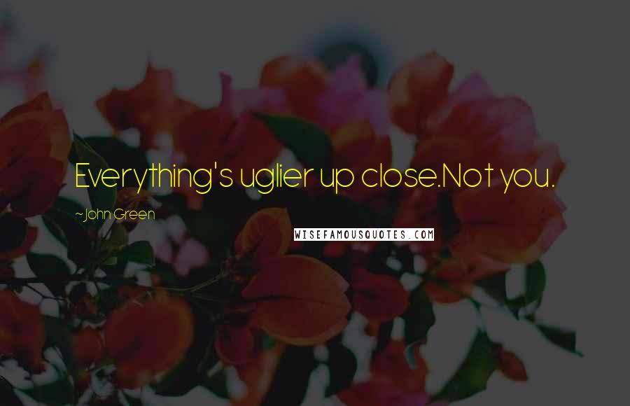 John Green Quotes: Everything's uglier up close.Not you.