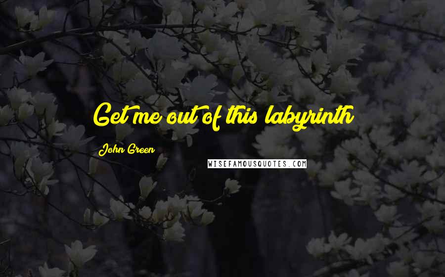 John Green Quotes: Get me out of this labyrinth