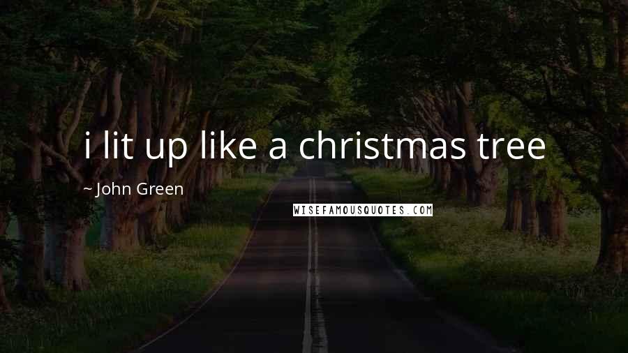 John Green Quotes: i lit up like a christmas tree