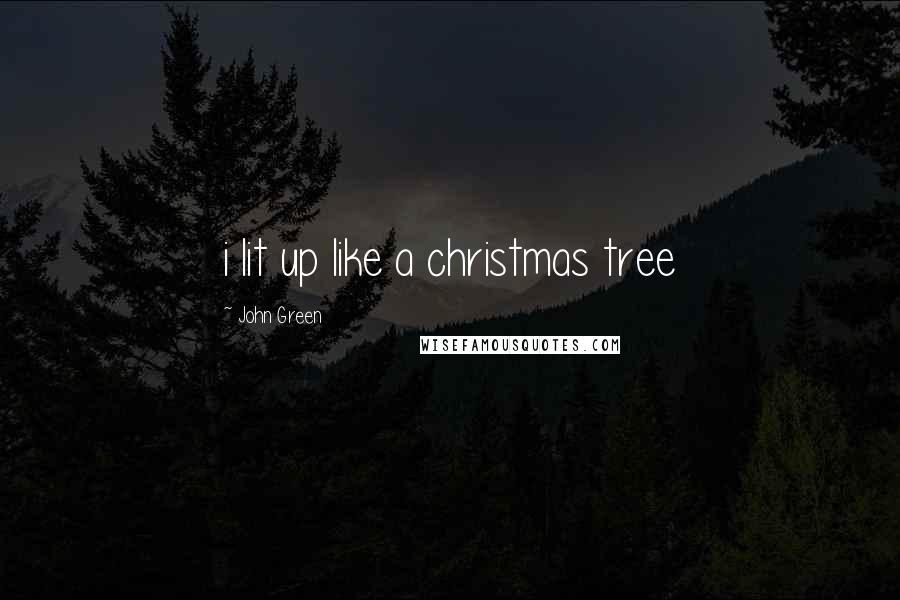 John Green Quotes: i lit up like a christmas tree