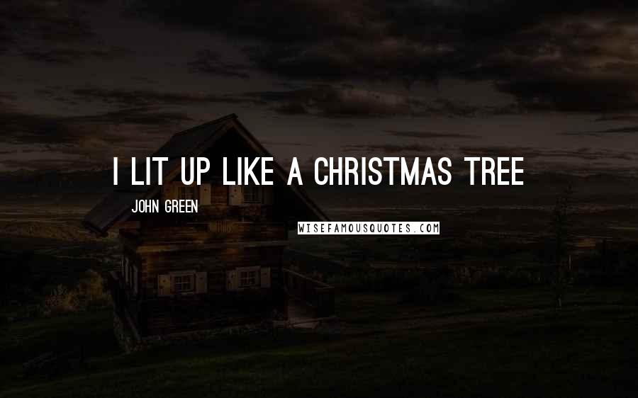 John Green Quotes: i lit up like a christmas tree