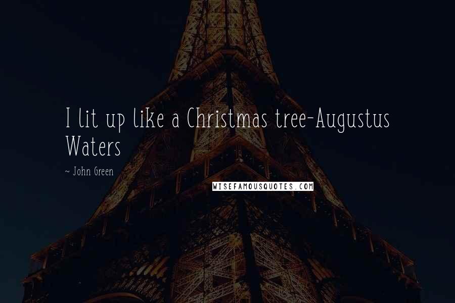 John Green Quotes: I lit up like a Christmas tree-Augustus Waters