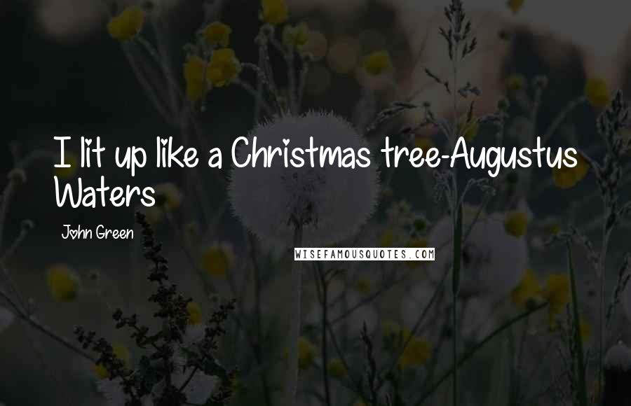 John Green Quotes: I lit up like a Christmas tree-Augustus Waters