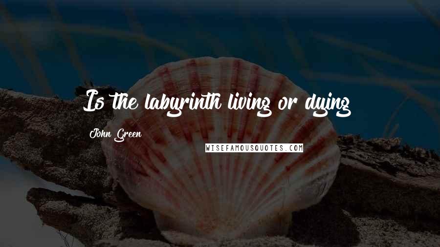John Green Quotes: Is the labyrinth living or dying?