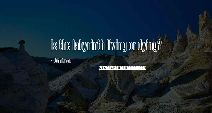 John Green Quotes: Is the labyrinth living or dying?