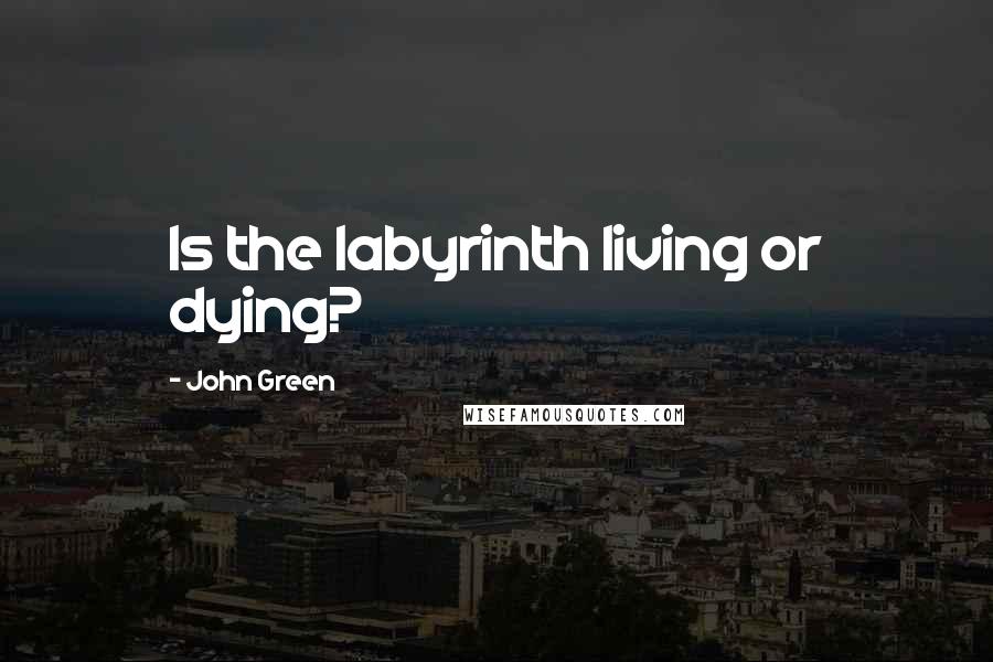 John Green Quotes: Is the labyrinth living or dying?