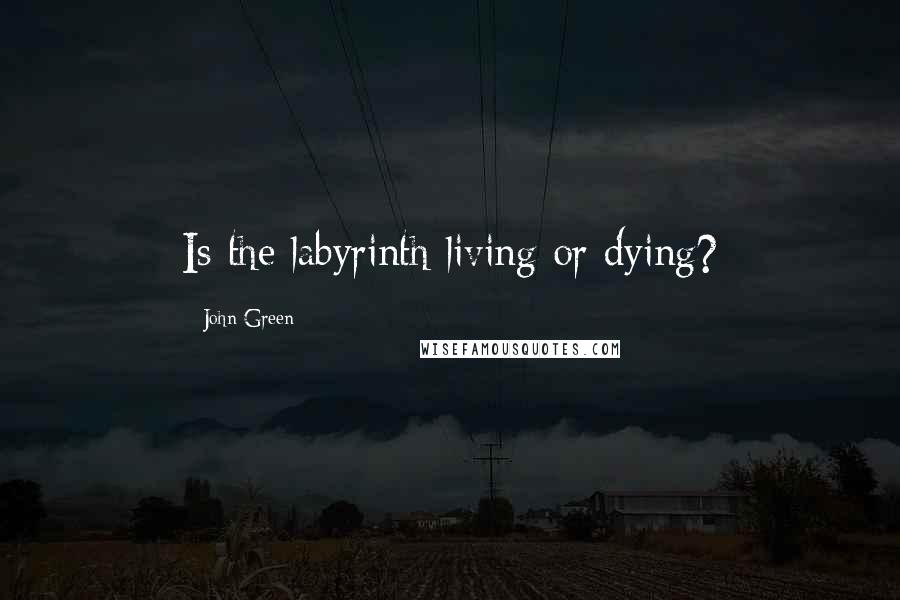 John Green Quotes: Is the labyrinth living or dying?