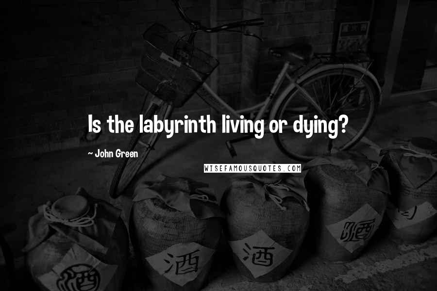John Green Quotes: Is the labyrinth living or dying?
