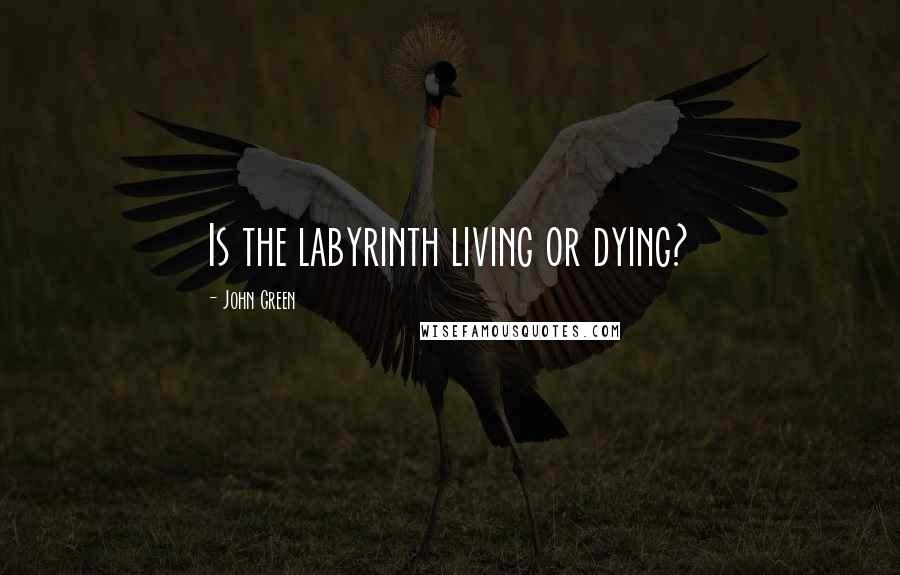 John Green Quotes: Is the labyrinth living or dying?