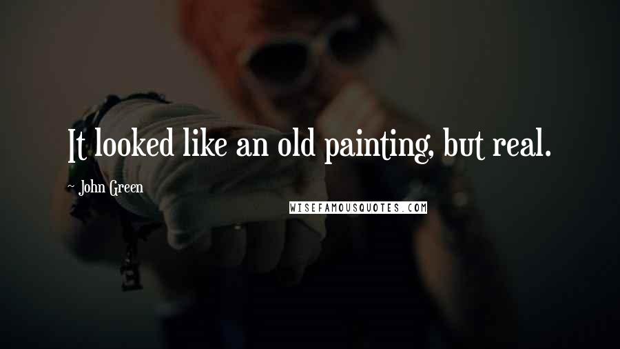 John Green Quotes: It looked like an old painting, but real.