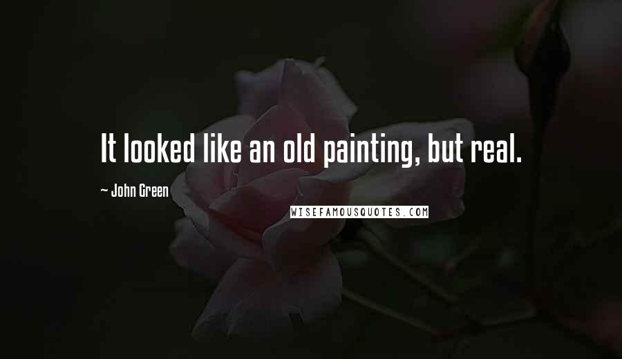 John Green Quotes: It looked like an old painting, but real.